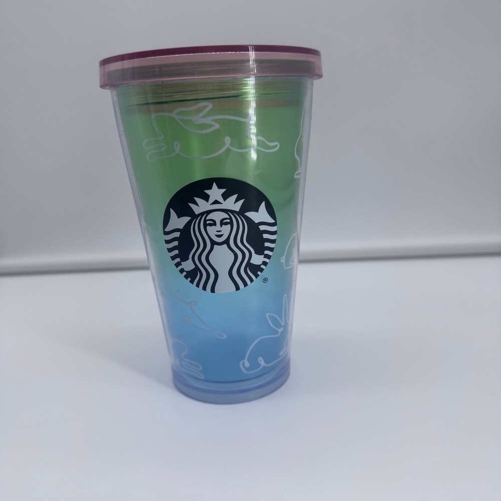 Starbucks 2019 Limited Edition Rainbow Easter Bunny 16 oz. Grande Cold Tumbler